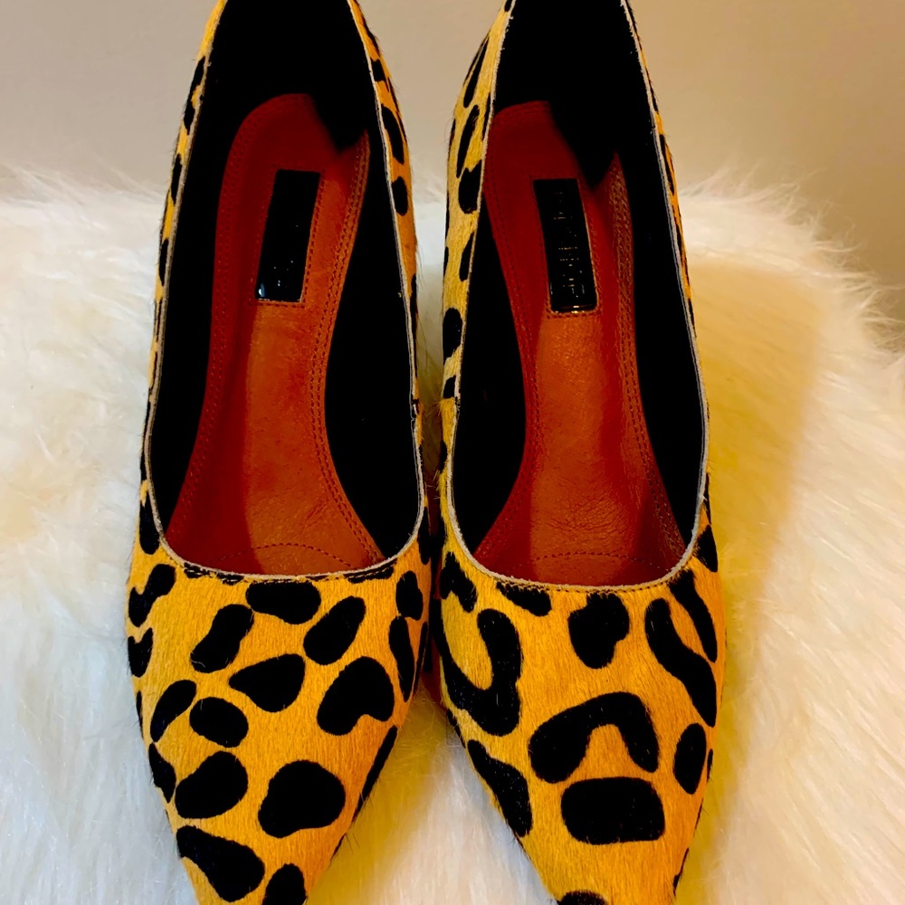 TopShop Cheetah Suede Block Heels